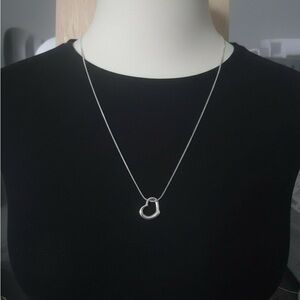 Tiffany & Co Silver Heart pendant and unbranded chain